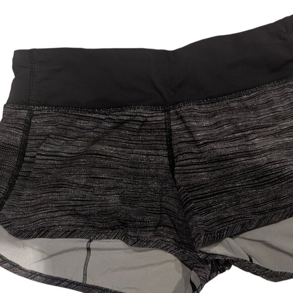 Lululemon Speed Up Lined Short 2.5 Size 4 Salt Alpine White Black / Black - Picture 4 of 5